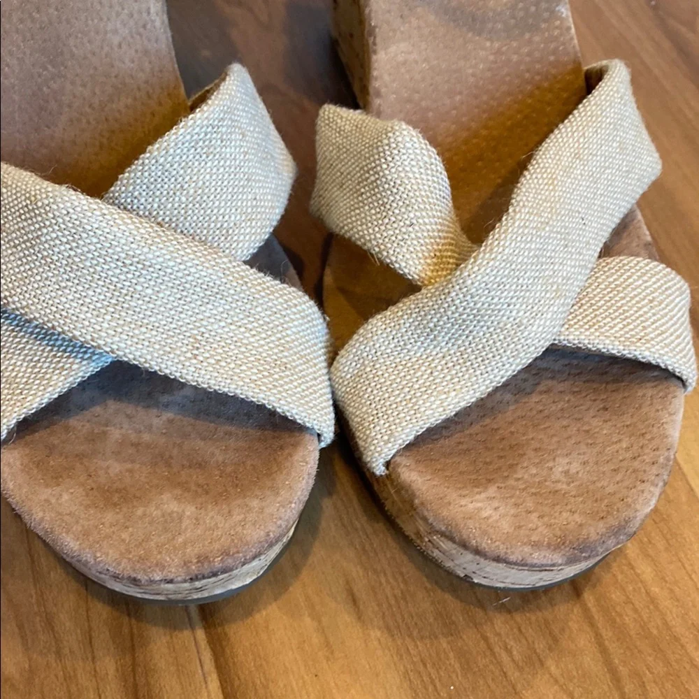 EUC Toms Cork Wedge Strappy Sandals - Picture 9 of 13